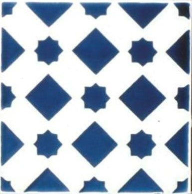 Mediterranean Blue Star Ceramic Tile