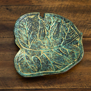 10in. Leaf Shaped Decorative Accent Tray