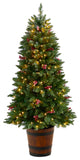 T3281 5' Frosted Colorado Aspen Pre-Lit Artificial Porch Christmas Tree