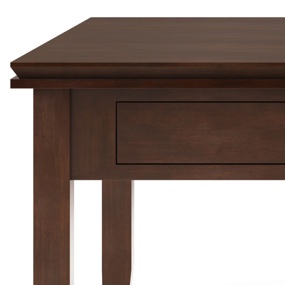 Artisan SOLID WOOD Square Coffee Table, Russet Brown