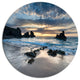 Designart 'Beautiful Porthcothan Bay' Seashore Metal Circle Wall Art, Disc of 23