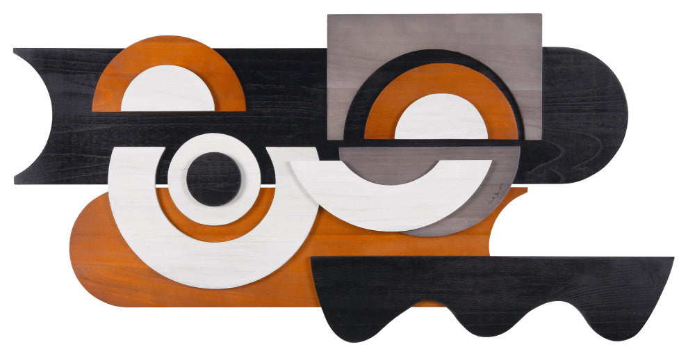 "Honeyed Dusk I" Hand Made Wood Abstracts Wall Art, Ap-103b-4824-03