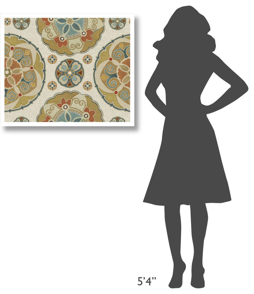 "Spice Suzani Patterns I" Digital Paper Print by Daphne Brissonnet, 32"x27"