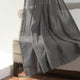 Linen Look Tie Top Curtains, Dark Gray