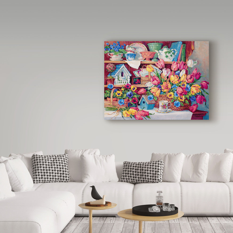 Barbara Mock '' Floral Treasures'' Canvas Art
