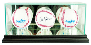 Triple Baseball Display Case, Black