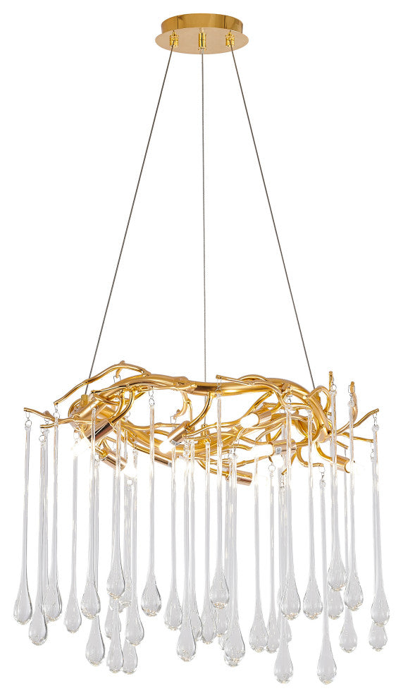 Bethel International CN25C23G 10 Light Chandelier, Gold