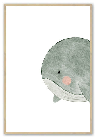 Raw Maple 12" x 16" Whale, Set of 2
