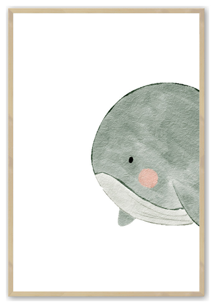 Raw Maple 12" x 16" Whale, Set of 2
