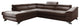BELLA Sectional Sleeper Sofa, Brown, Left Facing