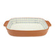 14" French Countryside and Flower Rectangular Terracotta Oven Baking Dish
