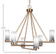 Trinity 6 Light Chandelier Shown, New Age Brass Finish, 2.5" Onyx Swirl