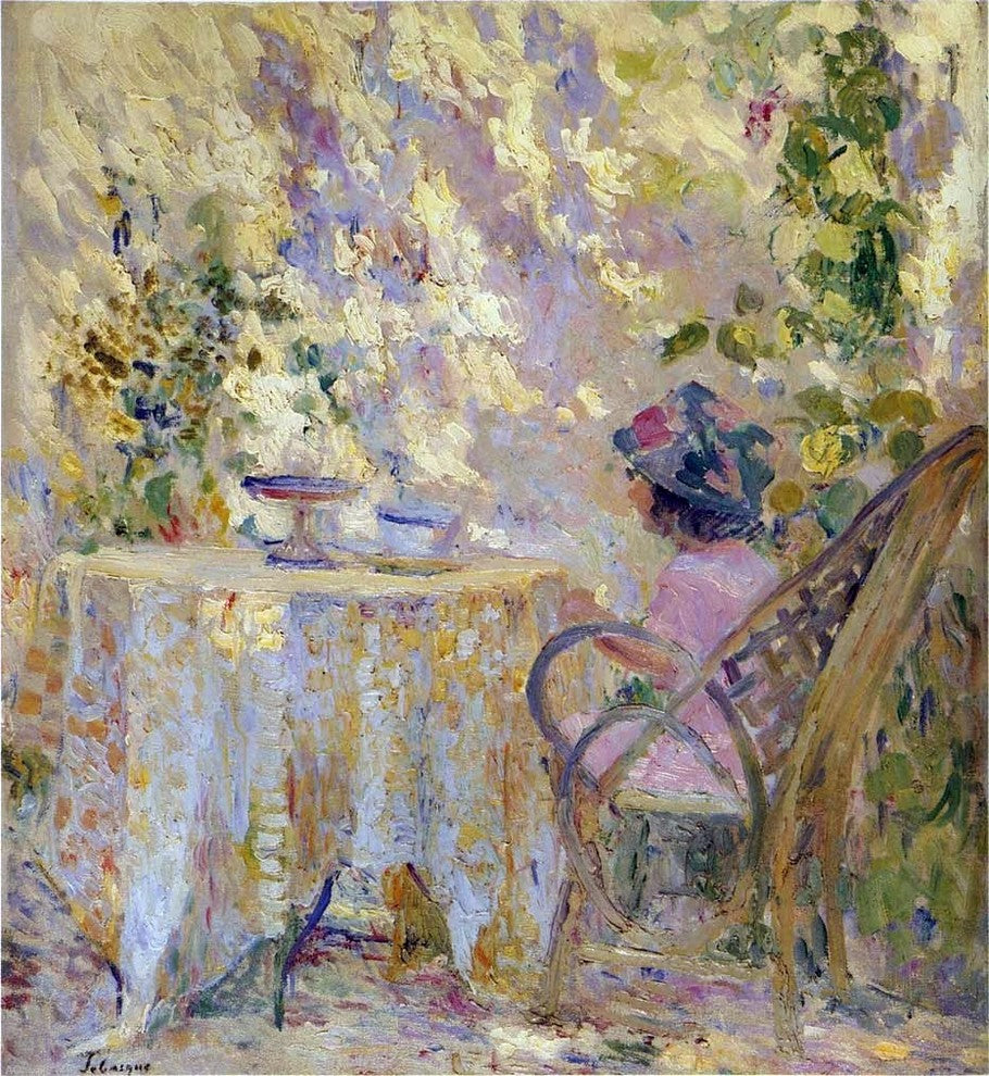 Henri Lebasque Young Girls by the Trellis, 20"x20" Wall Decal