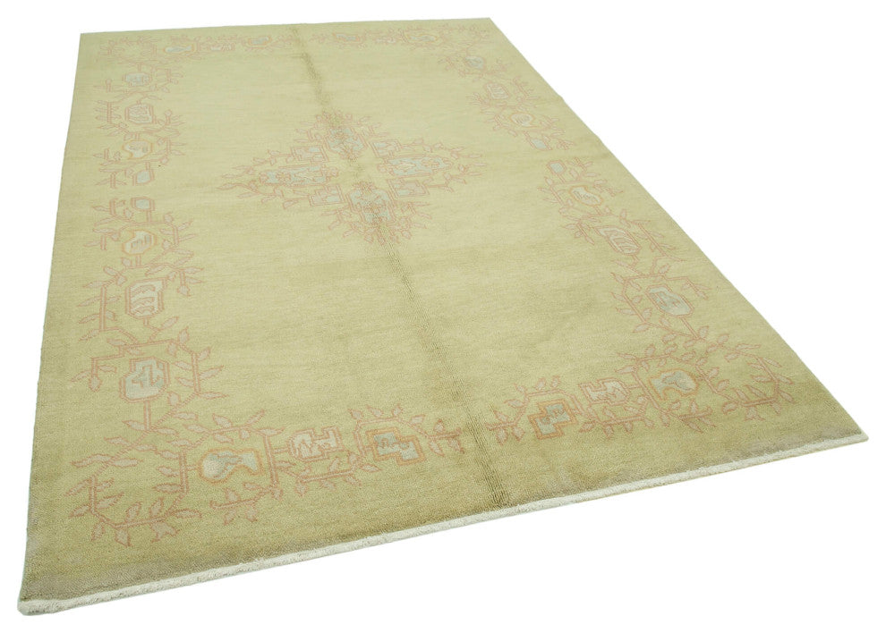 Rug N Carpet - Handmade Oriental 6' 0" x 9' 0" One-of-a-Kind Oushak Area Rug