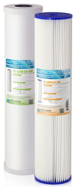 APEC 20" Sediment Carbon Replacement Filter Set for Big Blue Whole House System