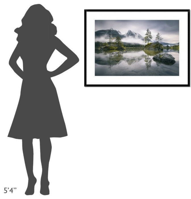 "Rainy Morning At Hintersee (Bavaria)" Framed Print by Dirk Wiemer, 38"x28"