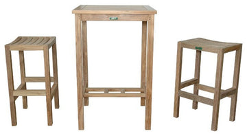 Anderson Teak Set-10 Bahama Avalon 3-Pieces Square Bar Set