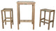 Anderson Teak Set-10 Bahama Avalon 3-Pieces Square Bar Set