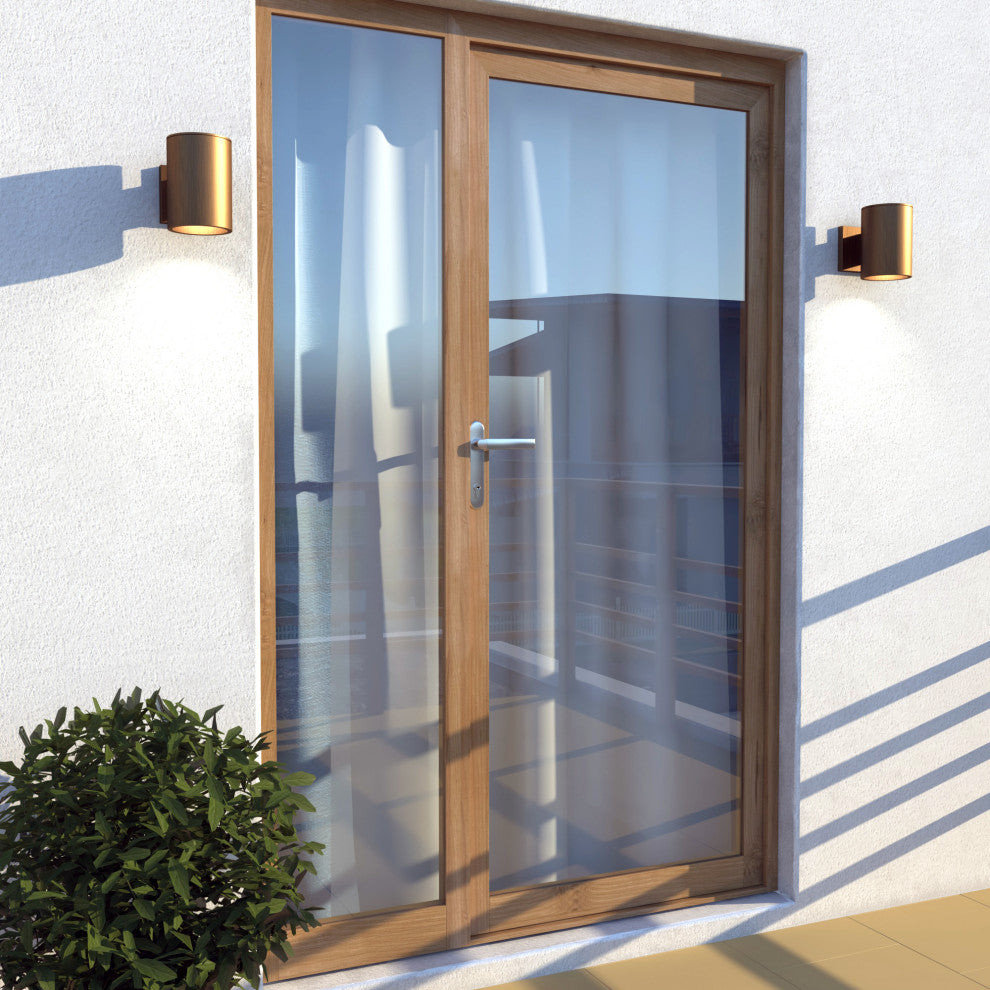 Chiasso 7.25"H Outdoor Wall Light Warm Brass