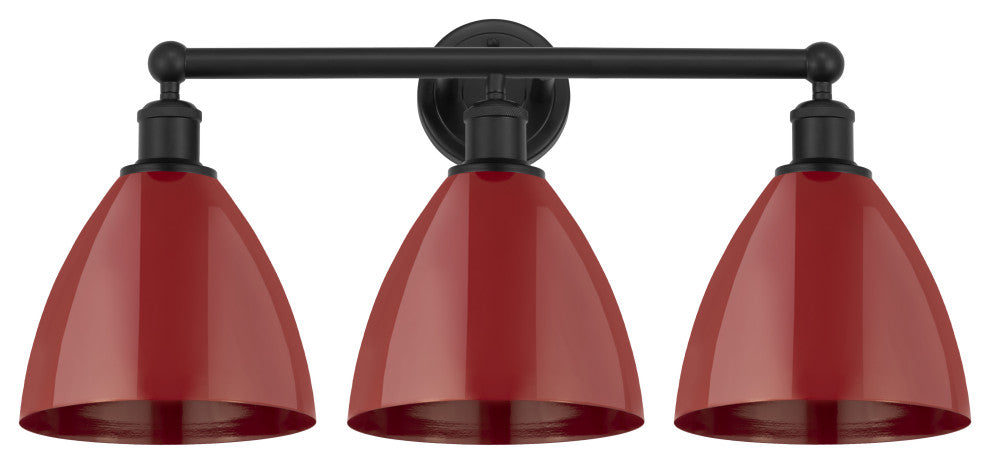 Innovations 616-3W-BK-MBD-75-RD 3 Light Bath Vanity Light, Matte Black