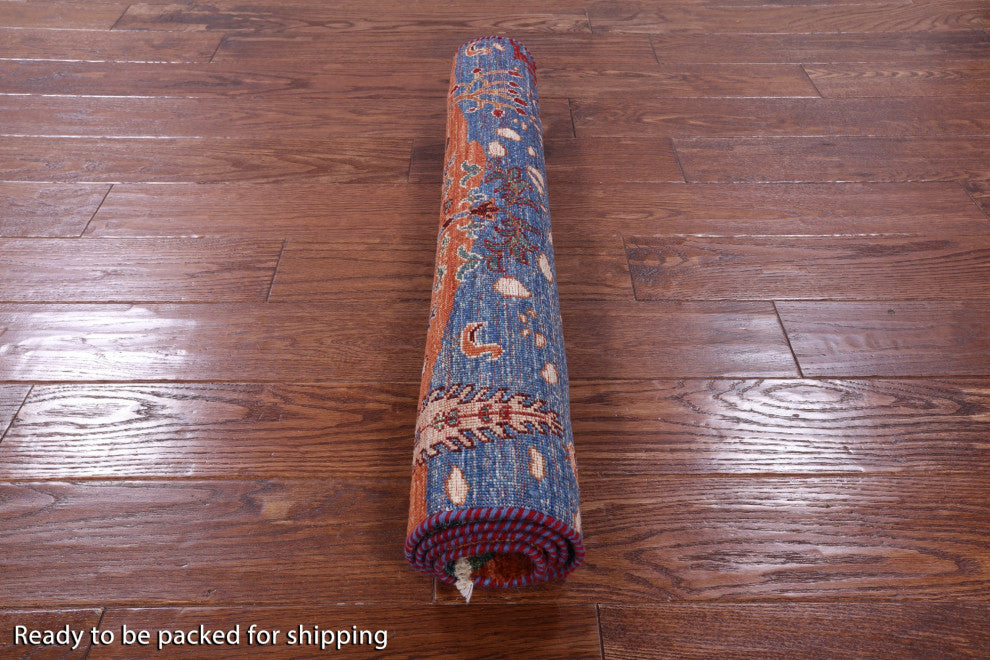 Persian Gabbeh Tribal Hand-Knotted Rug 2' 10" X 4' 0" Q10924