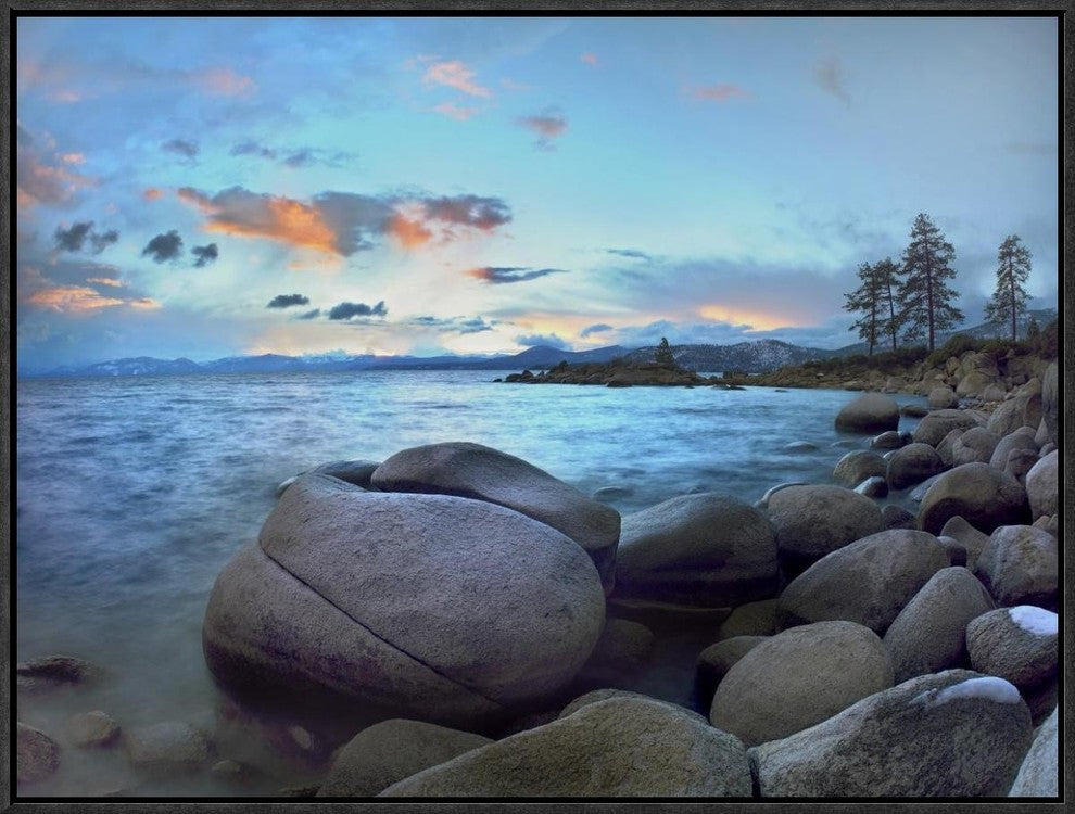 Rocky Shoreline Along Hidden Beach, Lake Tahoe, Nevada, 24"x18"