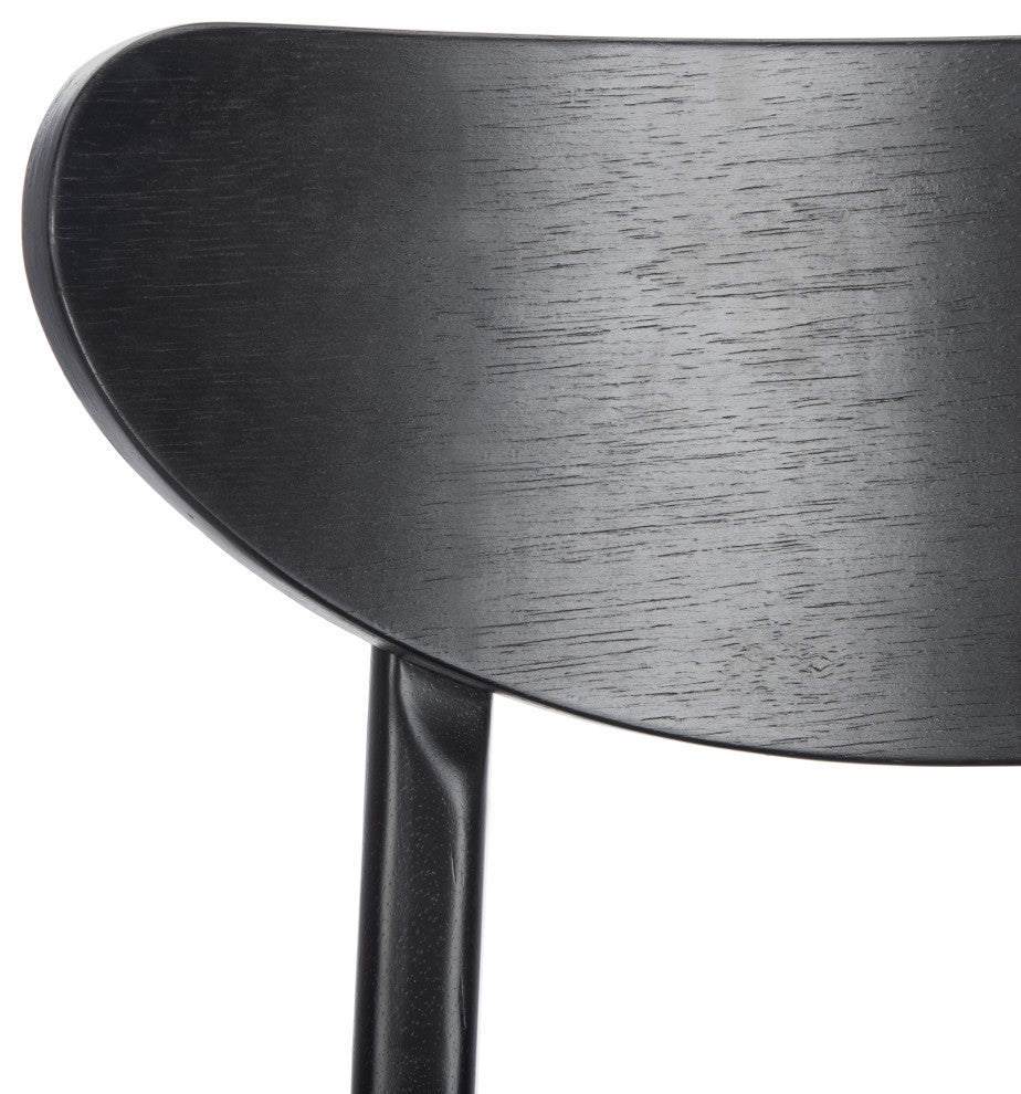 Safavieh Lucca Retro Dining Chair, Set of 2, Black/Black