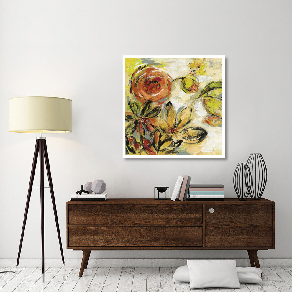 "Floral Joy" Digital Paper Print by Silvia Vassileva, 42"x42"