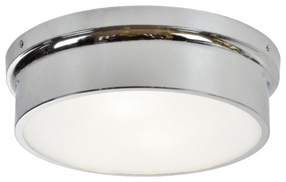 Matteo Lighting M12802CH Two Light Flush Mount, Chrome Finish