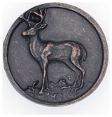Whitetail Round Deer Knob, Oil Rubbed Bronze