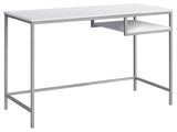 Computer Desk Home Office Laptop 48"L Work Metal Laminate White Grey