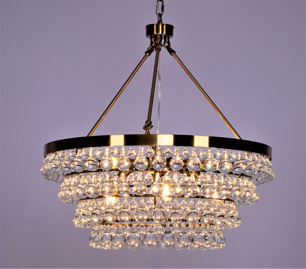 Heidi 8 light Golden 4 Rings Crystal Chandelier K9 AAA