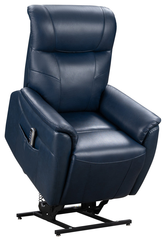 Leighton Lift Chair Recliner, Head Rest/Lumbar/Lay Flat Mechanism, Navy Blue