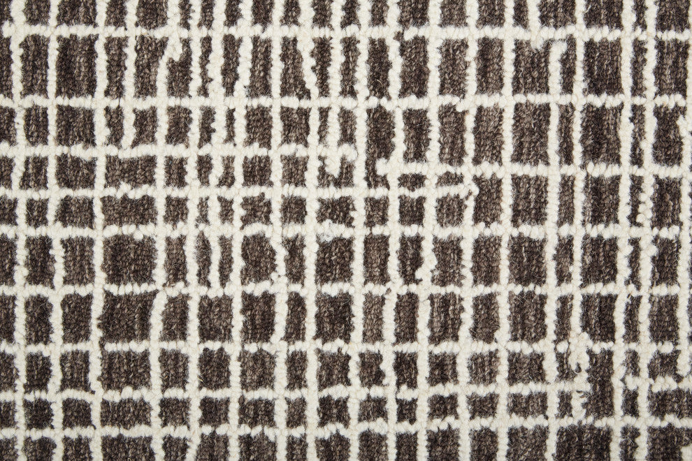 Weave & Wander Carrick Architectural Rug, Brown, 8'x10'