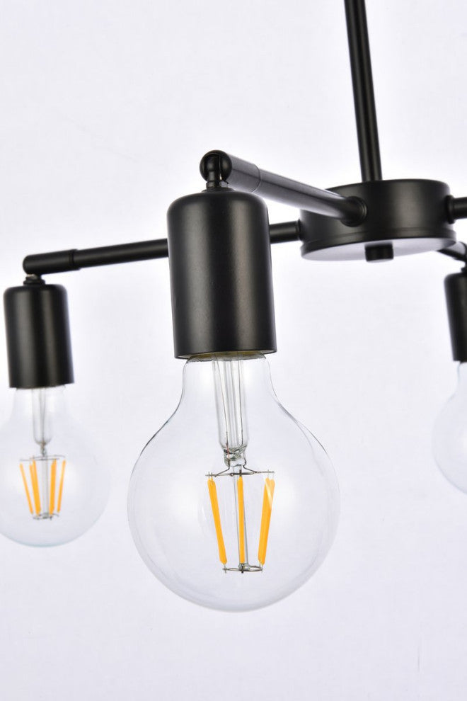 Caleb 4-Light Black Pendant