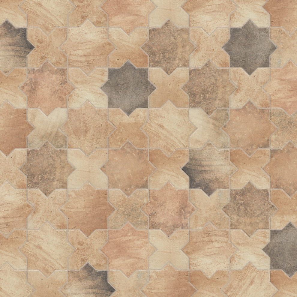 SomerTile Tech Land Star Fire/Cross Fire 6" x 12-1/8" Floor and Wall Tile