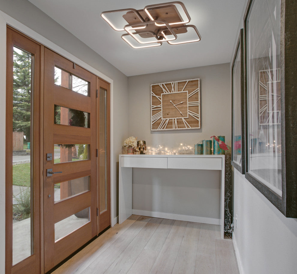 Sebastian 17.5" Integrated LED Flush Mount Ceiling Light, Coffee