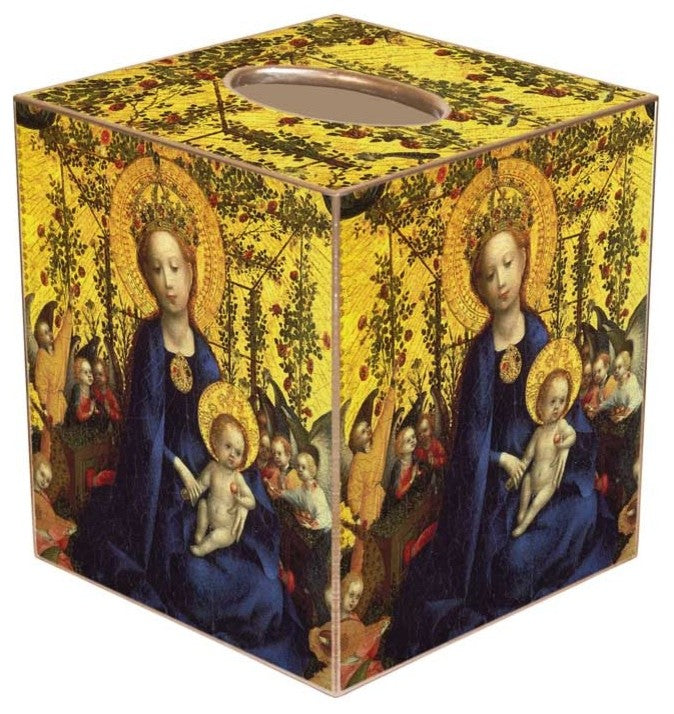 TB95 - Blue Madonna & Child Tissue Box Cover