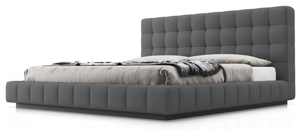 Grafton Bed Carbon Gray Fabric / King