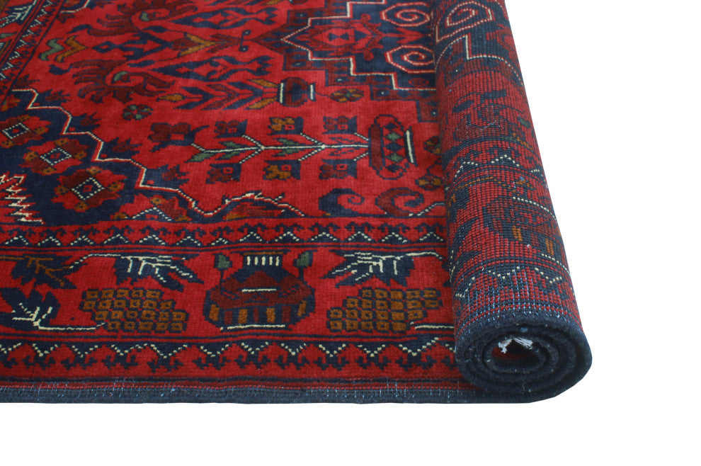 Khamyab Nevaeh Red/Navy Rug, 3'3x4'11