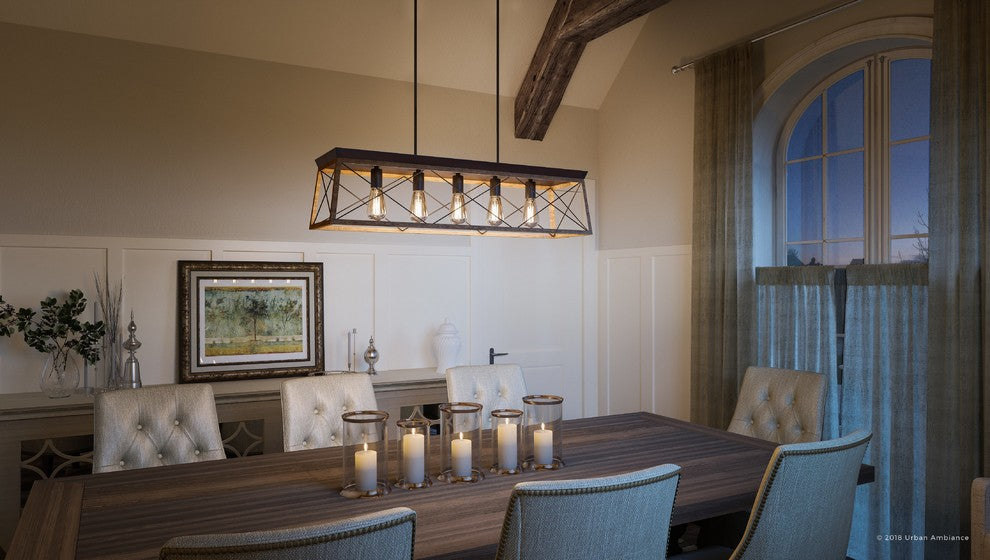 Luxury Industrial Island Chandelier, Berkeley Series, Olde Bronze