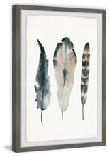 "Textured Feathers" Framed Painting Print, 20"x30"