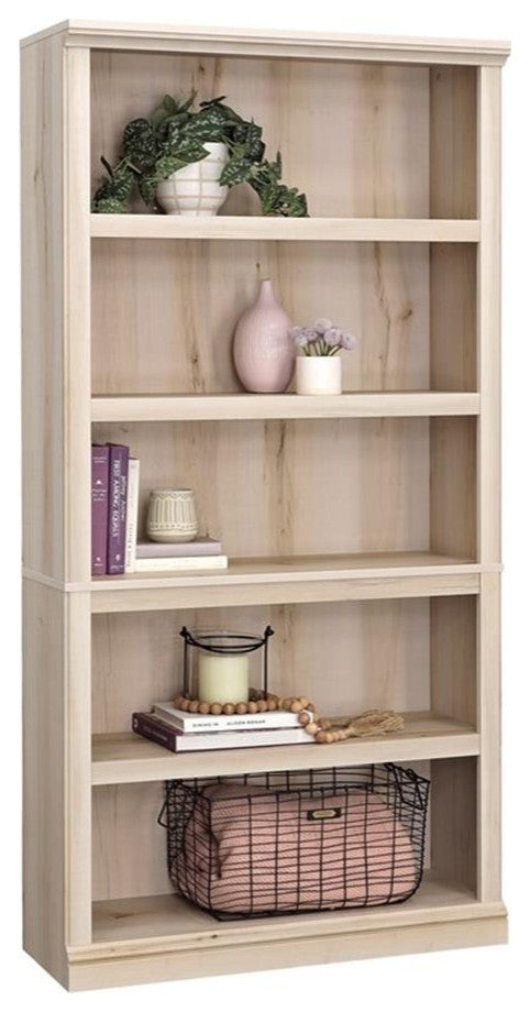 Pemberly Row Engineered Wood 5-Shelf Bookcase in Pacific Maple
