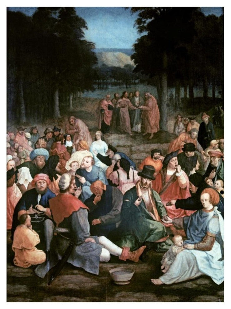 "Miracle of the Loaves & the Fishes" Paper Print by Lucas Van Leyden, 28"x38"