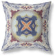 16" Gray Brown Geo Tribal Suede Throw Pillow