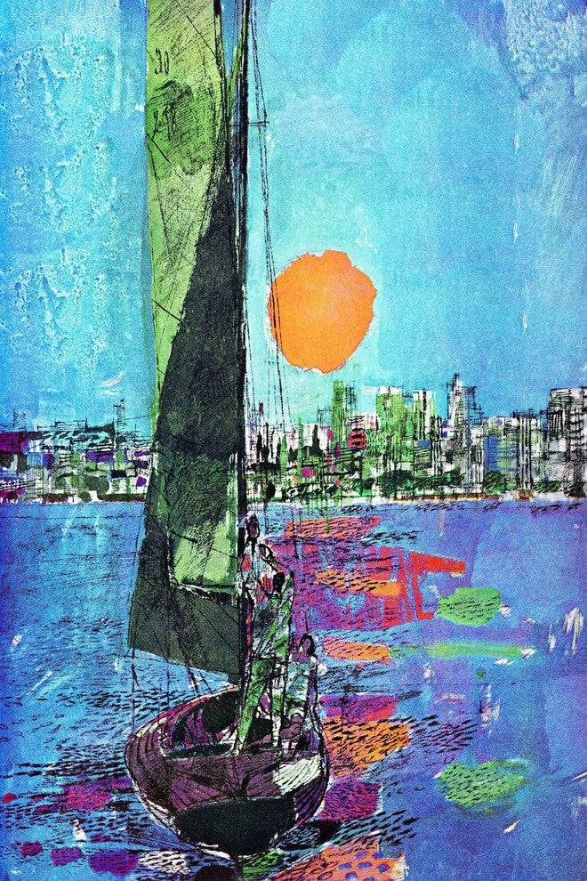 "Blue Sky" Painting Print on Wrapped Canvas