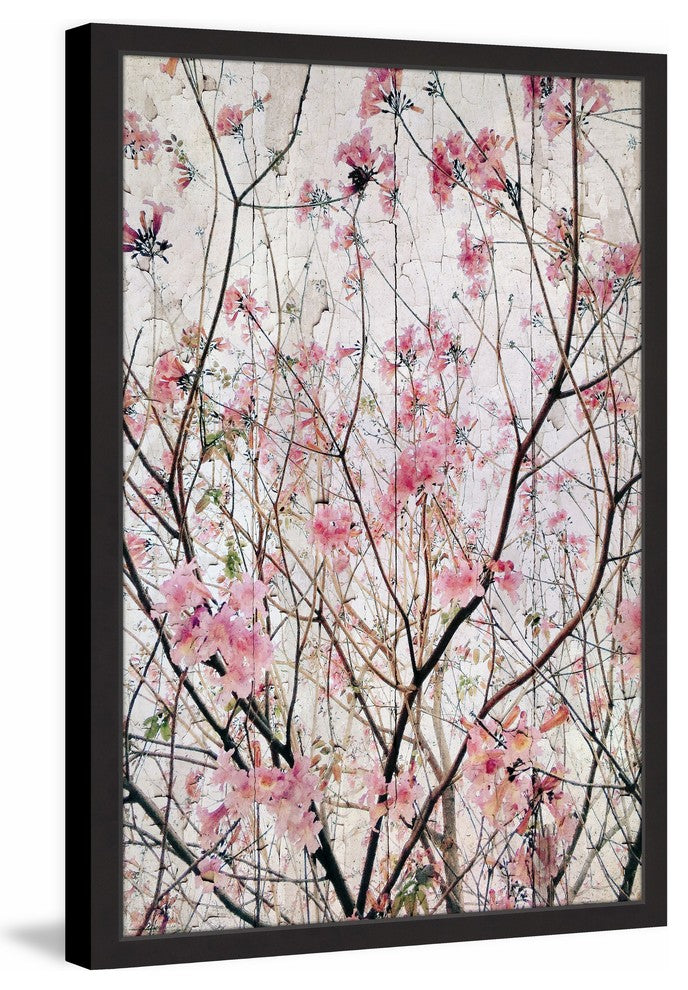 "Pink Blossoms" Framed Painting Print, 12x18