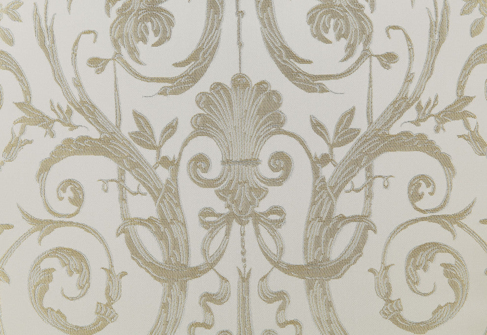 Bently Arm Chairs, Set of 2, Fabric and Champagne Finish