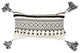 Black Ivory Ornate Panel and Tassel Lumbar Pillow