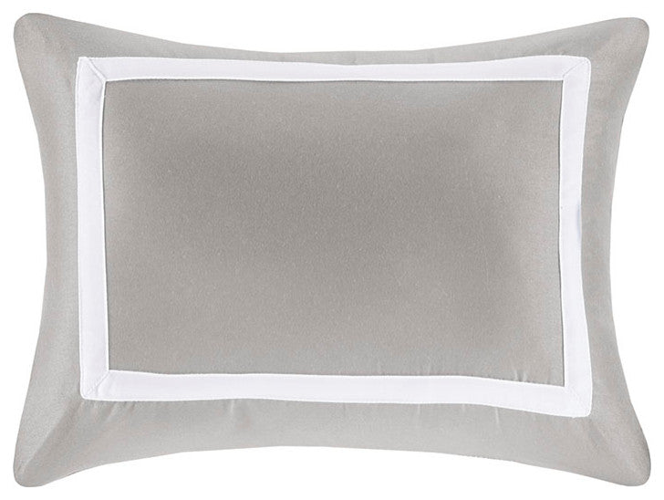 Madison Park Heritage 8 Piece Comforter and Quilt Set Collection, Grey